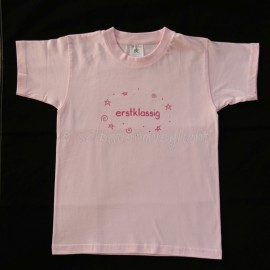 T-Shirt erstklassig / 122/128, rosa